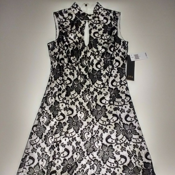 Jax Dress, Silver with Black Lace Underlay, - Picture 7 of 7